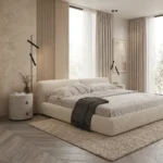 Off-White Upholstered Bed Abu Dhabi