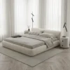 Elara Boucle Platform Bed Dubai UAE (4) Rounded Headboard Bed Sharjah UAE