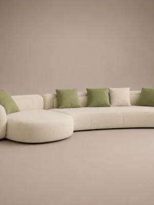 Ellora-Arc-Shape-Sofa Ellora Arc Shape Sofa in beige linen by Marina Living UAE