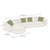 Ellora-Arc-Shape-Sofa Ellora Arc Shape Sofa in beige linen by Marina Living UAE