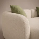 Ellora Arc Shape Sofa in beige linen by Marina Living UAE