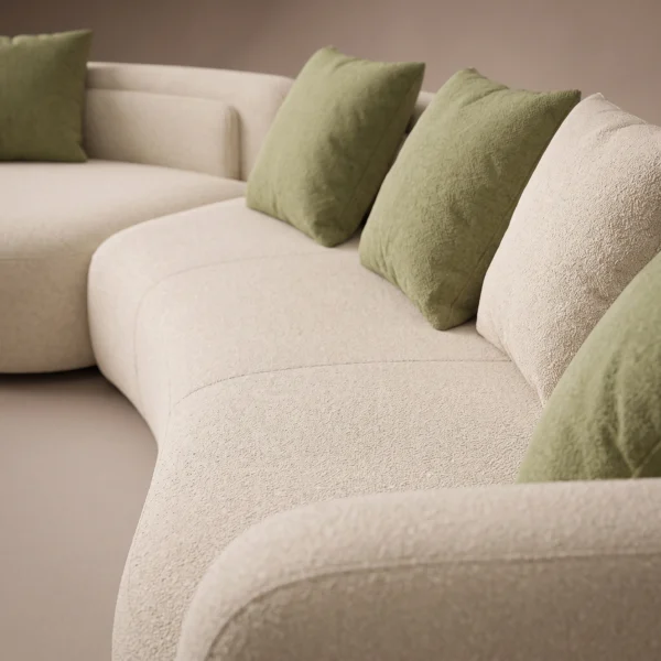 Ellora-Arc-Shape-Sofa Ellora Arc Shape Sofa in beige linen by Marina Living UAE