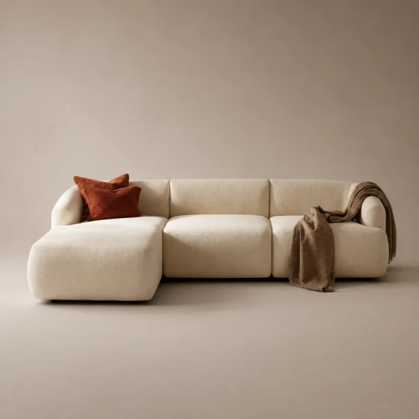 Elvan-Left-Corner-Sofa Elvan Left Corner Sofa in beige linen by Marina Living UAE