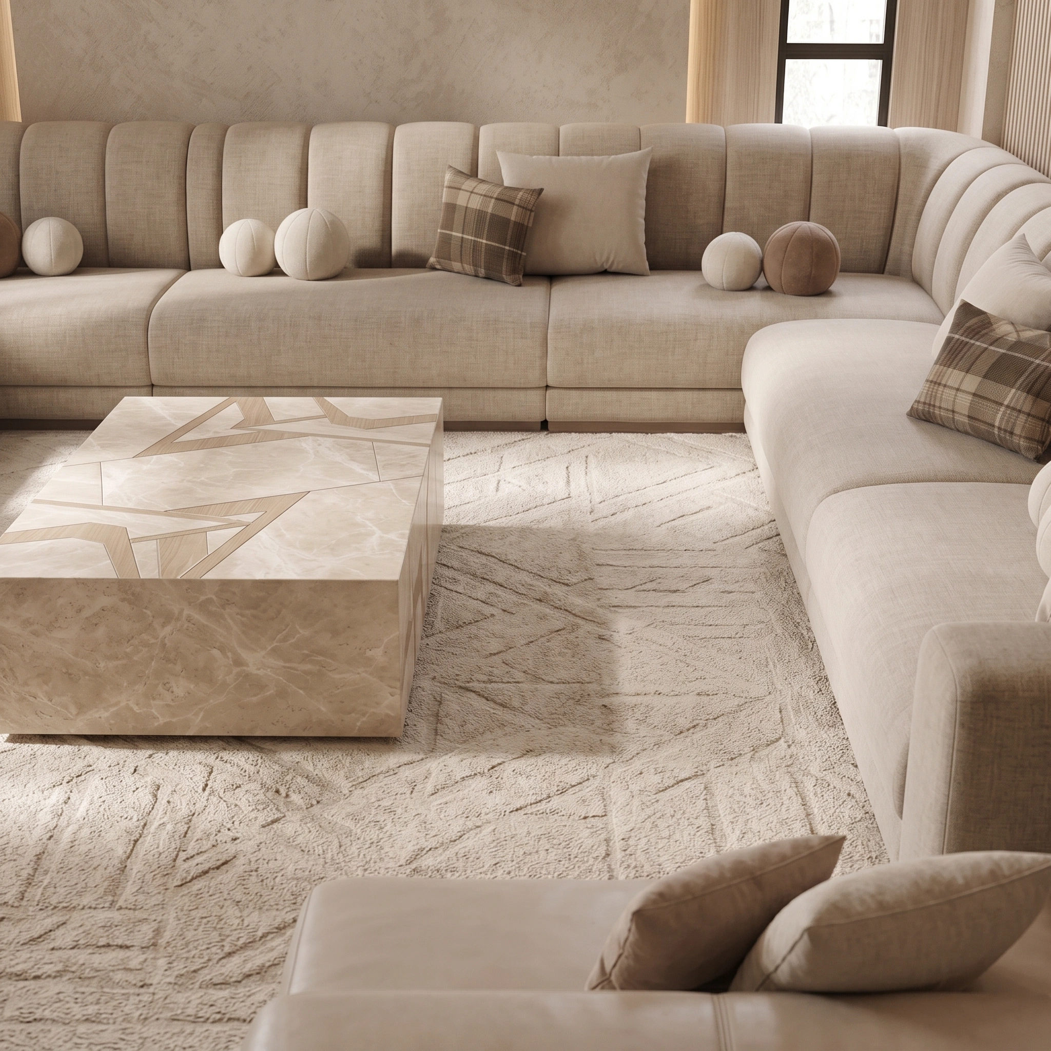Evora Channel Tufted Majlis Sofa Set by Marina Living