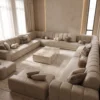 Evora Channel-Tufted Majlis Sofa Set Dubai Uae (2) Contemporary Beige Arabic Majlis Sofa Dubai