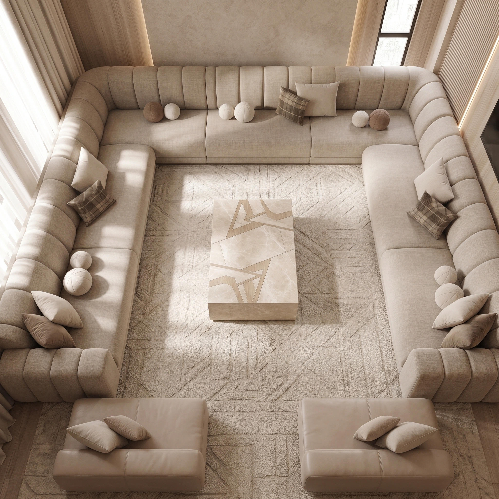 Large Four-Sided Majlis Seating UAE