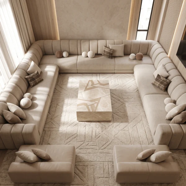 Evora Channel-Tufted Majlis Sofa Set Dubai Uae (5) Luxury Channel Back Majlis Sofa UAE