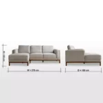 Haverique 3-Seater Fabric Left Corner Sofa - Image 9