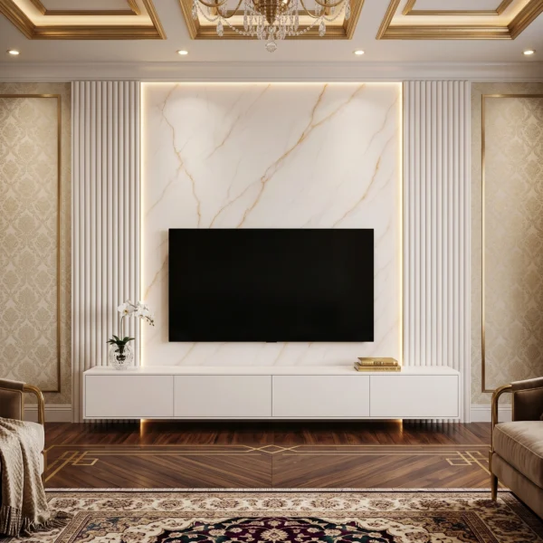 Imperia Marble Luxe TV Wall Unit Dubai UAE (3) Modern TV Unit Dubai