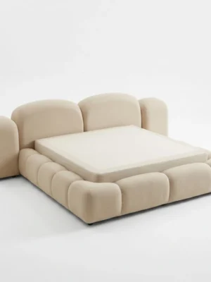 Ivory-Cloud-Bed Ivory Cloud Bed in beige fabric by Marina Living UAE