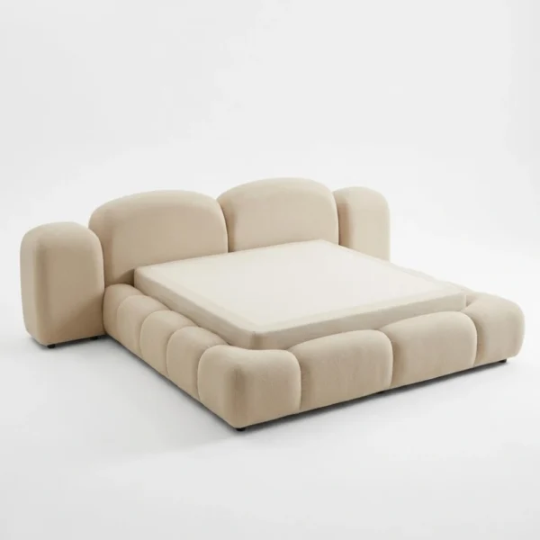 Ivory-Cloud-Bed Ivory Cloud Bed in beige fabric by Marina Living UAE