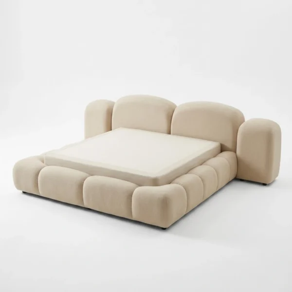Ivory-Cloud-Bed Ivory Cloud Bed in beige fabric by Marina Living UAE