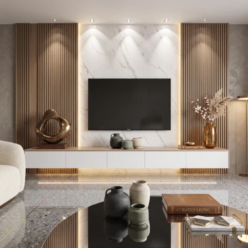 Custom TV Wall Design UAE