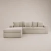 Luxe-L-Shaped-Sofa Luxe L-Shaped Four-Seater Sofa in beige linen by Marina Living UAE