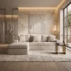 Luxe-L-Shaped-Sofa Luxe L-Shaped Four-Seater Sofa in beige linen by Marina Living UAE