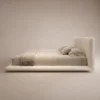 Mellow-Linen-Bed Mellow Linen Bed in beige linen by Marina Living UAE