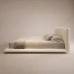 Mellow Linen Bed in beige linen by Marina Living UAE