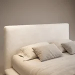 Mellow Linen Bed in beige linen by Marina Living UAE