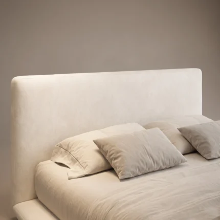 Mellow Linen Bed in beige linen by Marina Living UAE