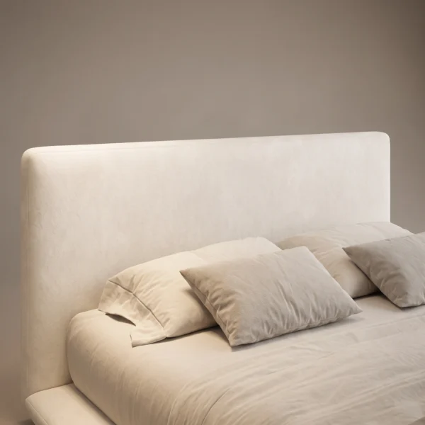 Mellow-Linen-Bed Mellow Linen Bed in beige linen by Marina Living UAE