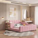 Pink Upholstered Kids Bed UAE
