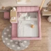 Mila Storage Nook Kids Bed Custom Made Bed Dubai UAE (5) Kids Bed with Built-In Shelves UAE