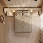Bed with Built-in Bedside Tables Dubai