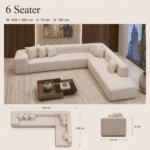 Milano L-shape sofa dimension