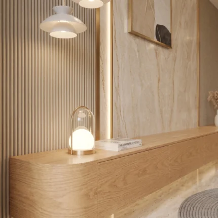 Floating Oak TV Console UAE
