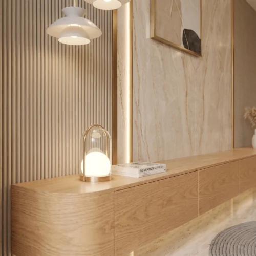 Floating Oak TV Console UAE