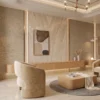 Modern Oak Wall-Mounted TV Unit with Matching Coffee Table in Dubai UAE (4) Modern Entertainment Wall Unit UAE