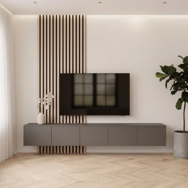 Modern TV Wall Unit with Functional Storage Modern TV wall unit with functional storage by Marina Living UAE