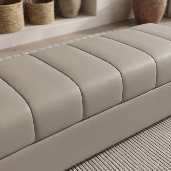 Modern Upholstered Storage Ottoman Bench Dubai UAE (3) Walk-In Wardrobe Bench Abu Dhabi