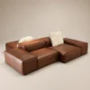 Molto-Leather-Sectional-sofa Molto Leather Sectional Sofa in brown by Marina Living UAE