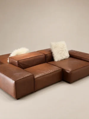 Molto-Leather-Sectional-sofa Molto Leather Sectional Sofa in brown by Marina Living UAE