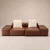 Molto-Leather-Sectional-sofa Molto Leather Sectional Sofa in brown by Marina Living UAE