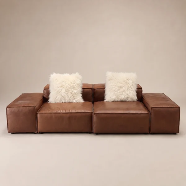 Molto-Leather-Sectional-sofa Molto Leather Sectional Sofa in brown by Marina Living UAE