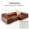 Molto-Leather-Sectional-sofa Molto Leather Sectional Sofa in brown by Marina Living UAE