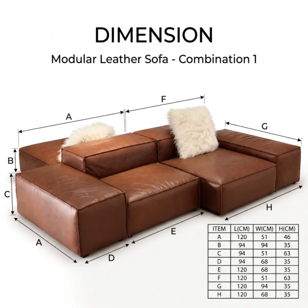 Molto-Leather-Sectional-sofa Molto Leather Sectional Sofa in brown by Marina Living UAE