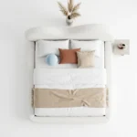 Mona Cream Wave Headboard by Marina Living in Dubai UAE
