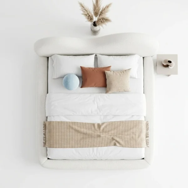 Mona-Cream-Wave-Headboard Mona Cream Wave Headboard by Marina Living in Dubai UAE