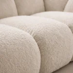 Mora Straight Sofa in beige boucle by Marina Living UAE