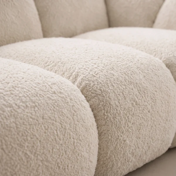 Mora-Straight-Sofa Mora Straight Sofa in beige boucle by Marina Living UAE