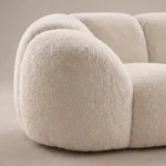 Mora Straight Sofa in beige boucle by Marina Living UAE