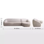 NOVA 4-Seater Fabric Right Corner Sofa - Image 8