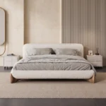 Nordica Boucle Wood Platform Bed Dubai UAE