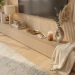 Modern PVC Slat TV Wall Panel UAE