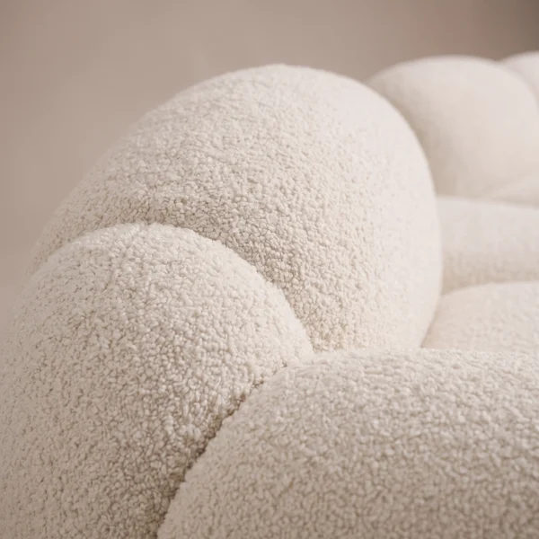 Noria-Corner-Sofa Noria Corner Sofa in beige bouclé by Marina Living UAE