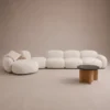 Noria-Corner-Sofa Noria Corner Sofa in beige bouclé by Marina Living UAE