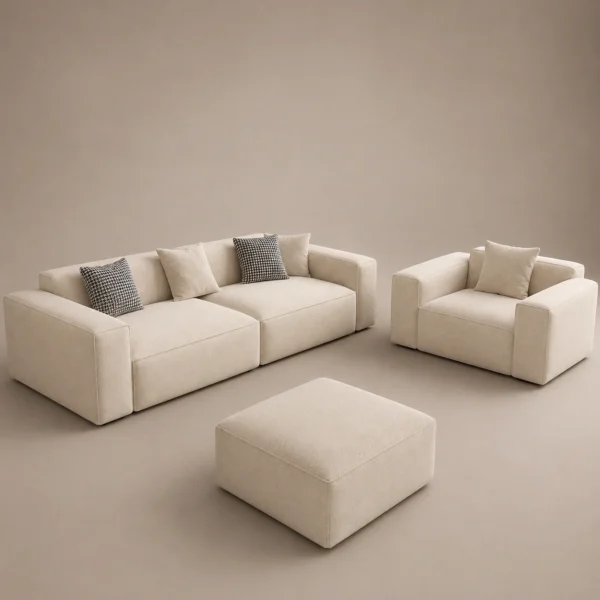 Nuvel-Luxury-Sofa Nuvel Luxury Sofa in beige linen by Marina Living UAE
